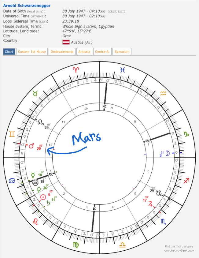 Arnold Schwarzenegger Birth Chart
